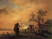 Philips Wouwerman Horses Being Watered USA oil painting artist